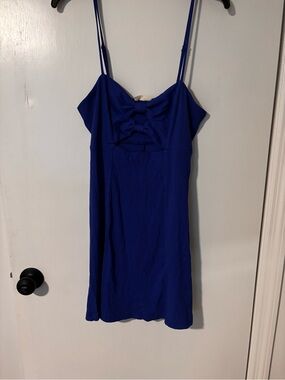 ILLA ILLA Royal Blue Mini Dress with Bow Detail